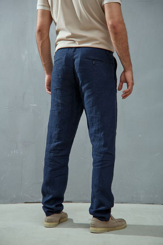 Брюки льняные Van Mich Синий