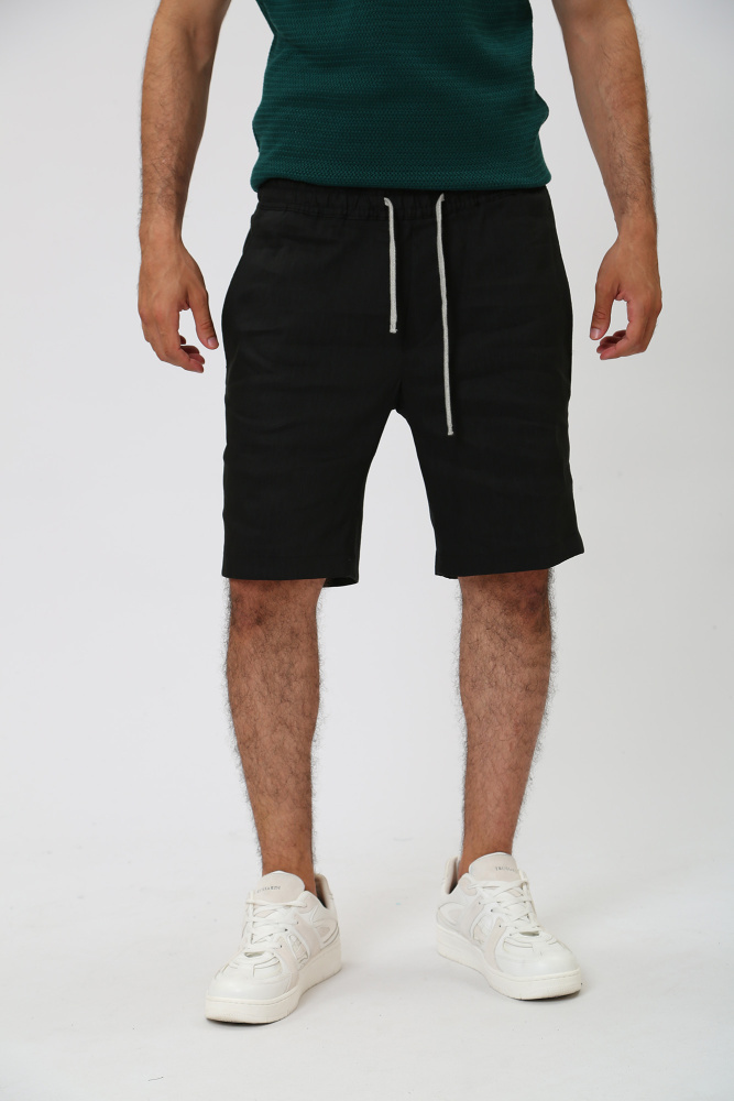 30032097_10013342 Шорты льняные Strellson Черный