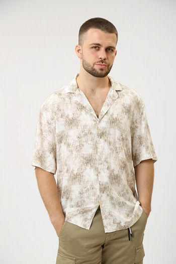 Рубашка  из вискозы бежевая Strellson