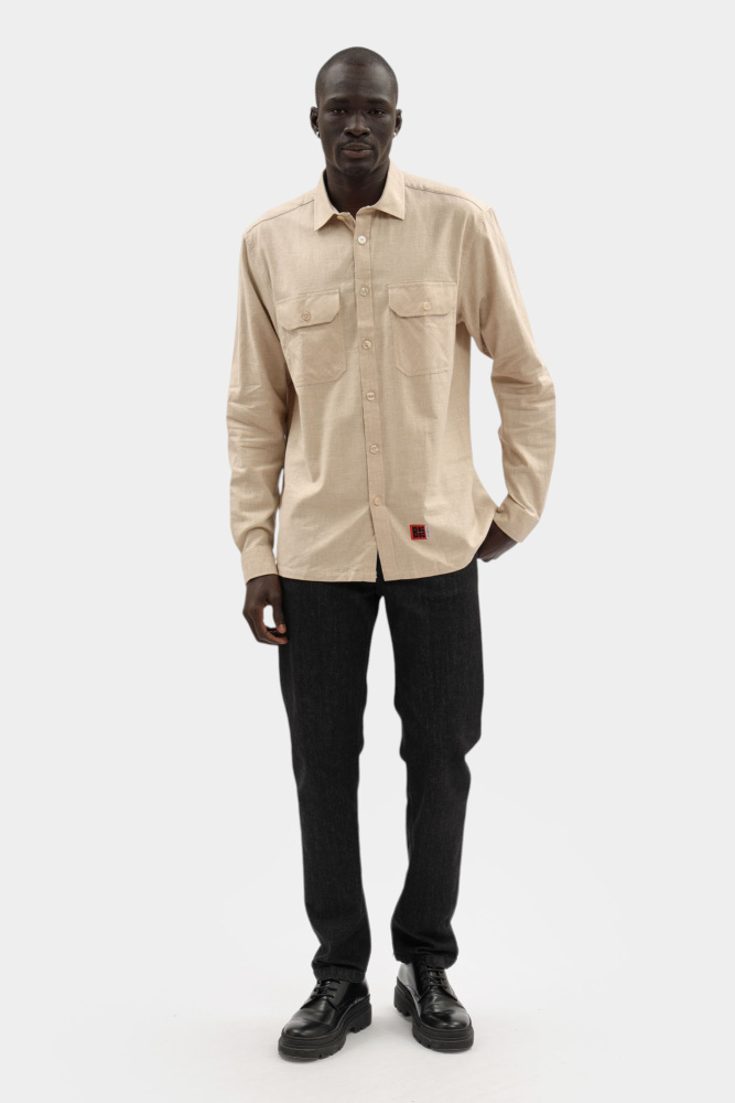 BMS1046 Рубашка Bikkembergs Бежевый