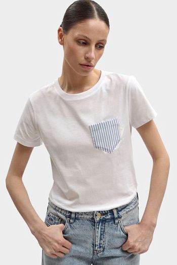 Футболка хлопковая белая Armani Exchange