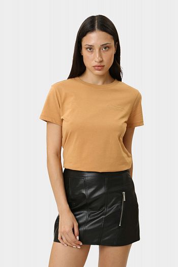 Футболка хлопковая коричневая Armani Exchange