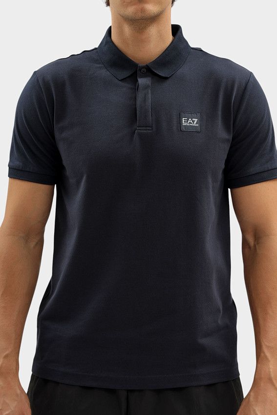 Поло EA7 Голубой