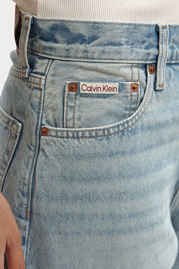 Джинсы широкие мом голубые Calvin Klein Jeans