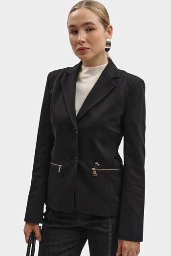 Пиджак из вискозы черный Karl Lagerfeld
