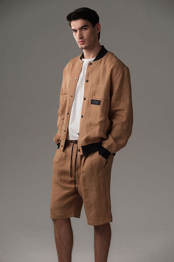 Бомбер The Hills Бежевый