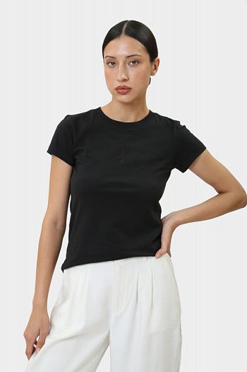 Футболка хлопковая черная Calvin Klein Jeans