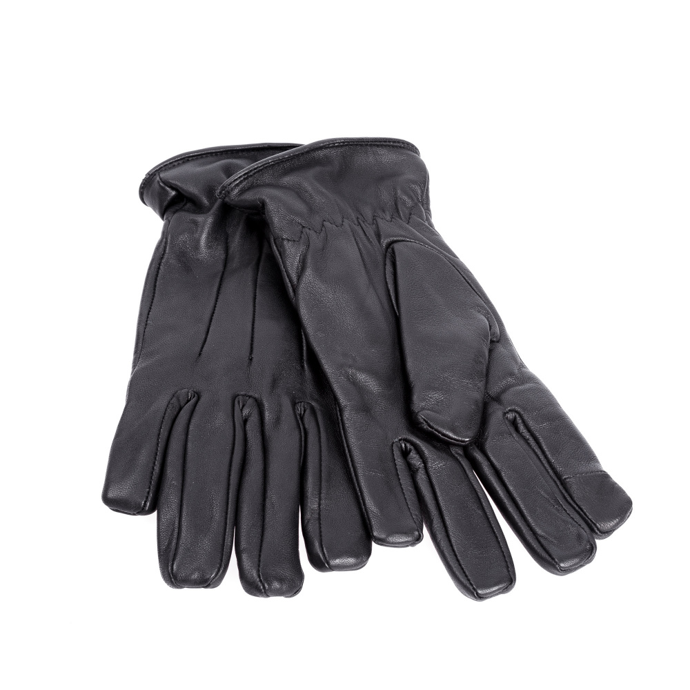 12125090_Black Перчатки кожаные Jack & Jones Черный