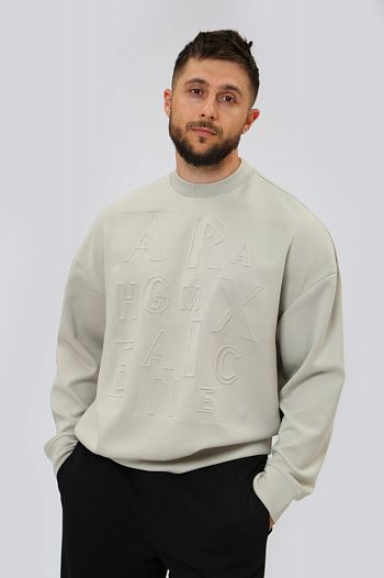Свитшот из вискозы серый Armani Exchange