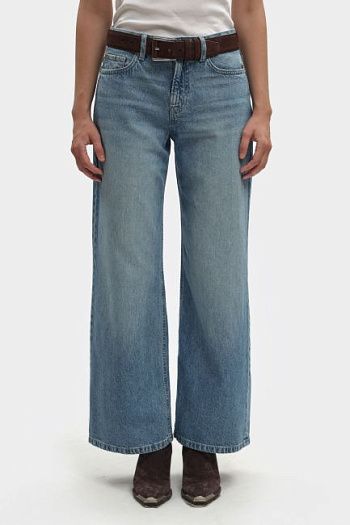 Джинсы широкие синие Pepe Jeans