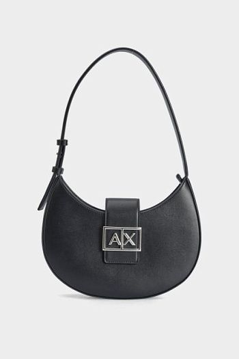 Сумка с клапаном черная Armani Exchange