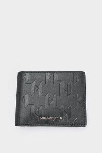 Кошелек черный кожаный Karl Lagerfeld