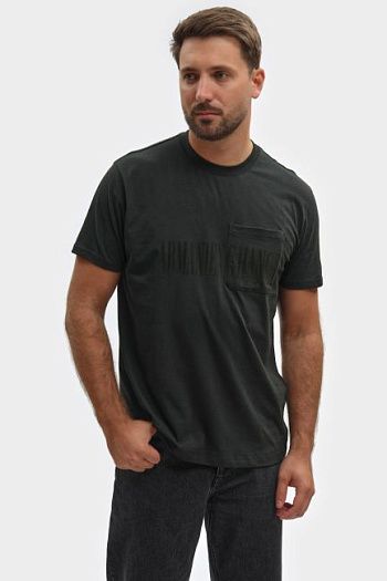 Футболка хлопковая черная Armani Exchange