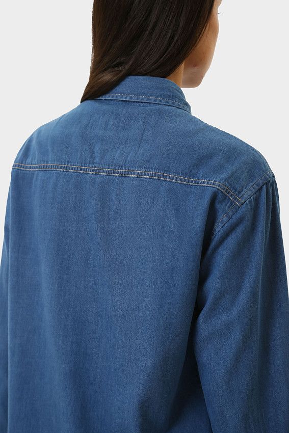 Рубашка с длинным рукавом Pepe Jeans Синий