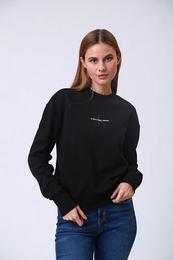Свитшот хлопковый черный Calvin Klein Jeans
