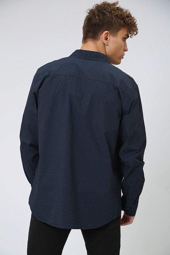 Рубашка с длинным рукавом Mustang Синий