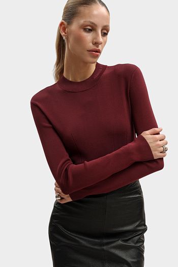 Джемпер из вискозы бордовый  Armani Exchange