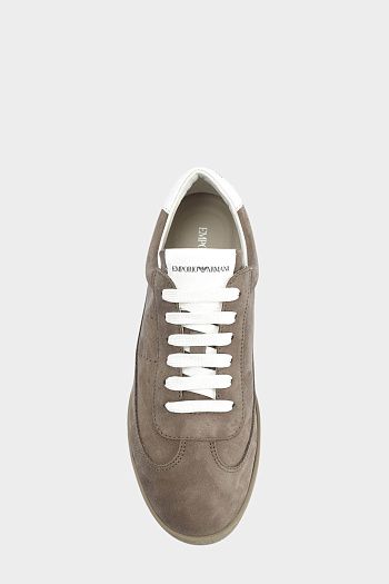 Кеды бежевые кожаные Emporio Armani