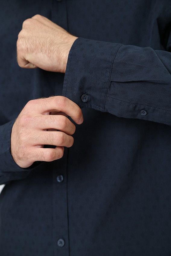 Рубашка с длинным рукавом Mustang Синий