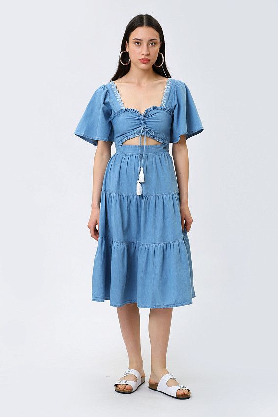 Платье Pepe Jeans Голубой