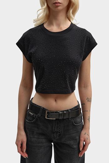 Кроп-топ из хлопка Armani Exchange