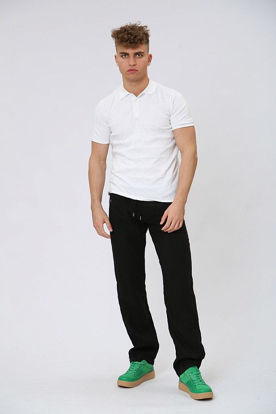 Брюки льняные Karl Lagerfeld Черный