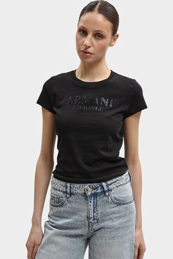 Футболка хлопковая черная Armani Exchange