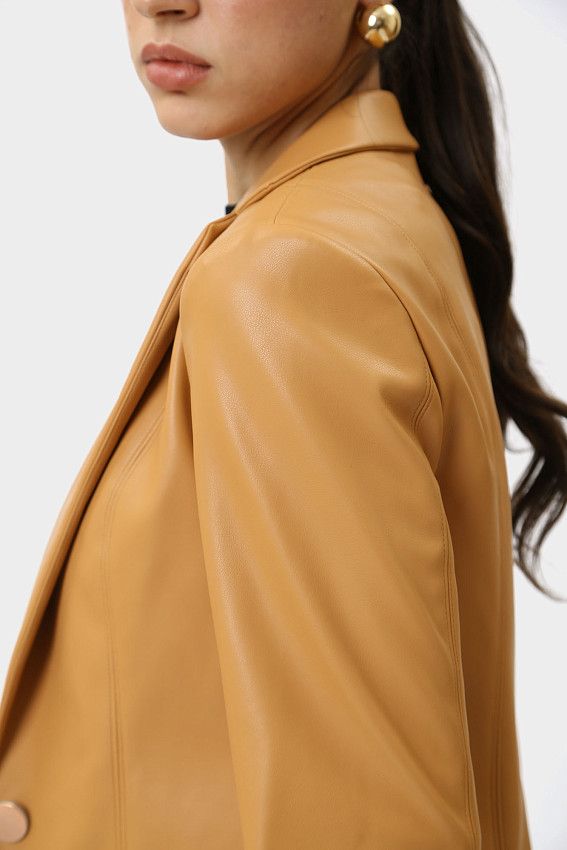 Пиджак кожаный Armani Exchange Коричневый