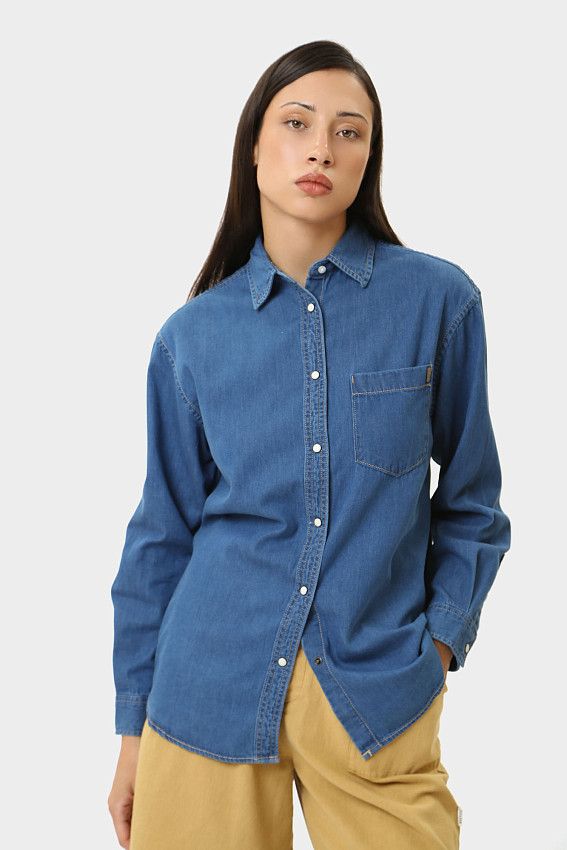 Рубашка с длинным рукавом Pepe Jeans Синий