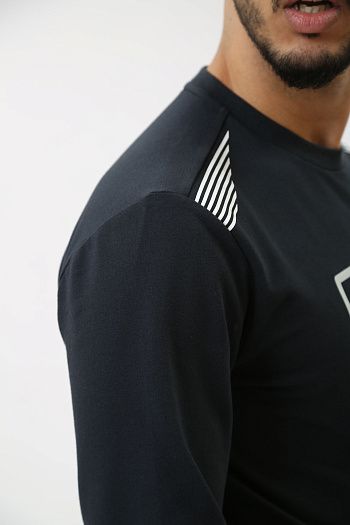 Свитшот хлопковый синий Armani Exchange
