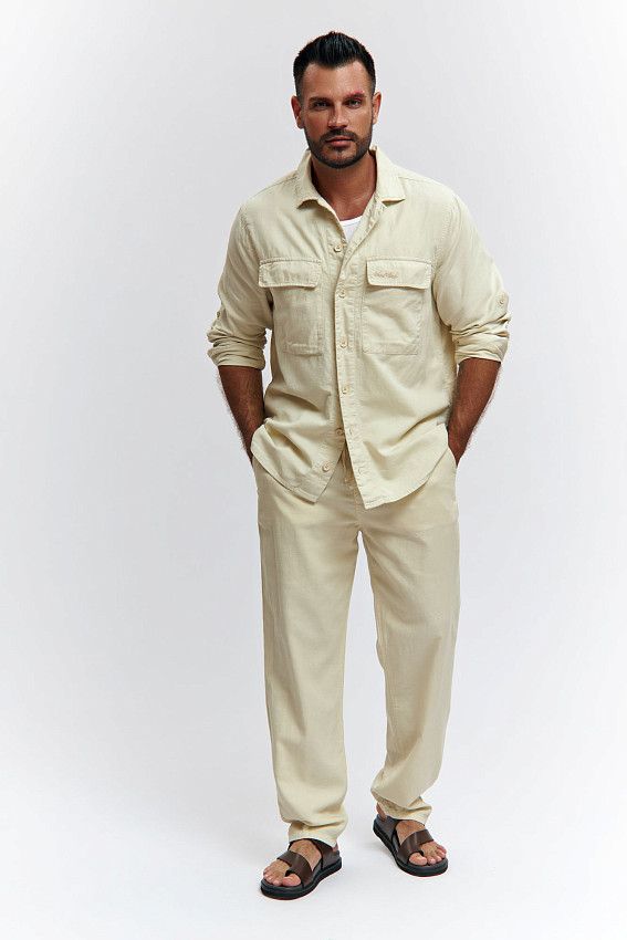 Брюки льняные Van Mich Бежевый