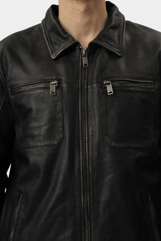 MU-M251-245 Куртка кожаная Mustang Коричневый