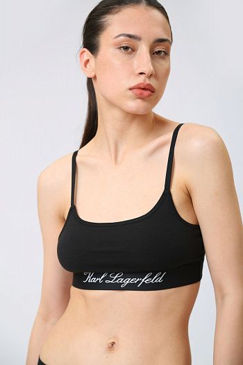 Топ хлопковый черный Karl Lagerfeld
