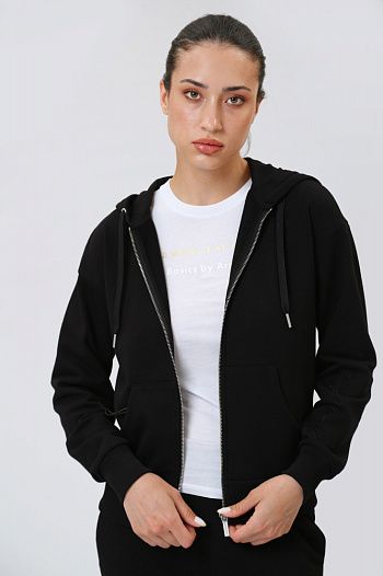 Толстовка хлопковая черная Armani Exchange