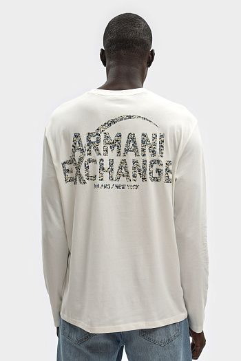 Футболка хлопковая черная Armani Exchange