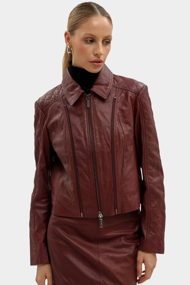 XW000654_AF16212 кожаная куртка armani exchange 