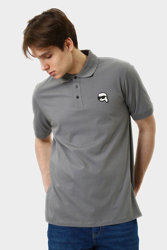 Поло Karl Lagerfeld Серый