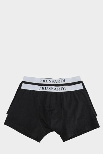 Комплект белья черный хлопковый Trussardi