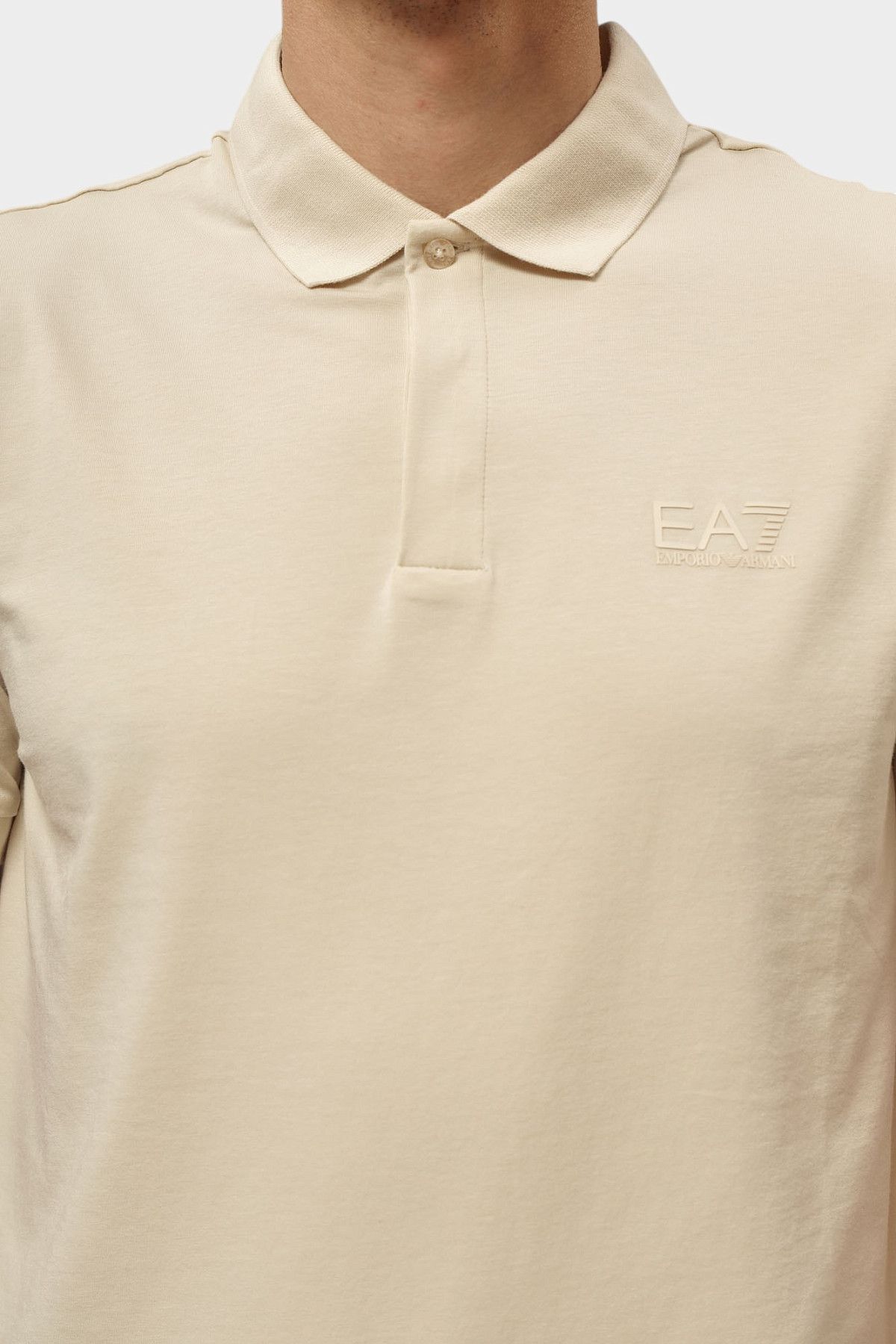Поло EA7 Молочный