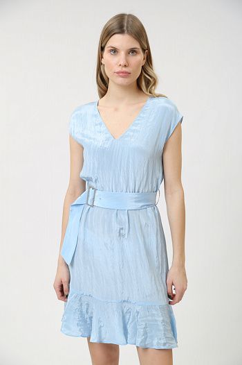 Платье из вискозы голубое  Armani Exchange