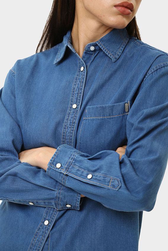 Рубашка с длинным рукавом Pepe Jeans Синий