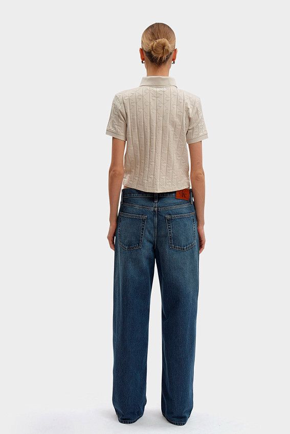 Поло Calvin Klein Jeans Молочный