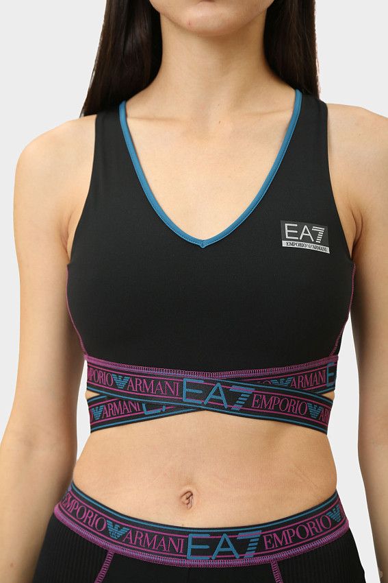 Топ спортивный EA7 Черный