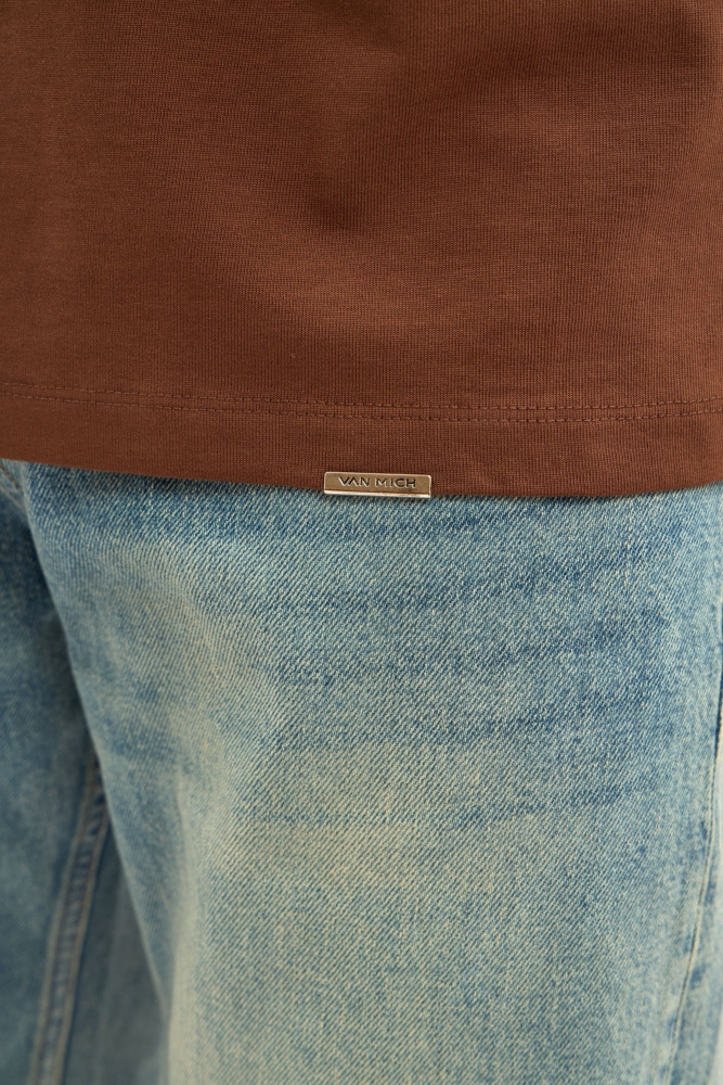 VM-ERK-22-577 Футболка Van Mich Коричневый