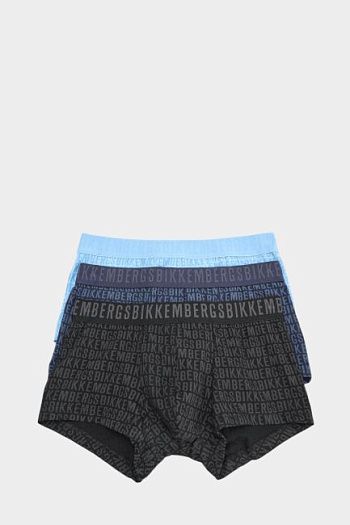 Трусы комплект 3 шт хлопковые черные Bikkembergs