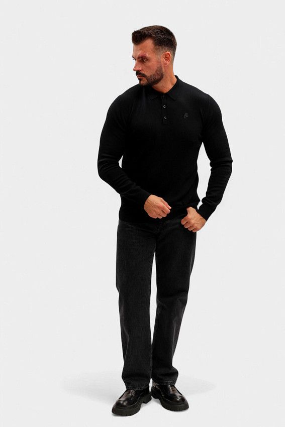 Поло с длинным рукавом Karl Lagerfeld Черный