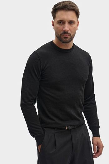 Джемпер шерстяной черный Emporio Armani