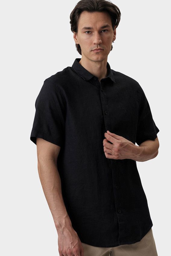 Рубашка льняная Armani Exchange Синий