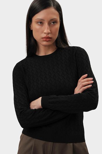 Джемпер из вискозы черный  Armani Exchange