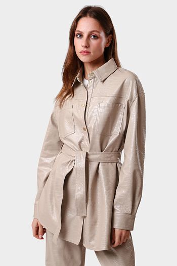 Рубашка из вискозы бежевая  Armani Exchange